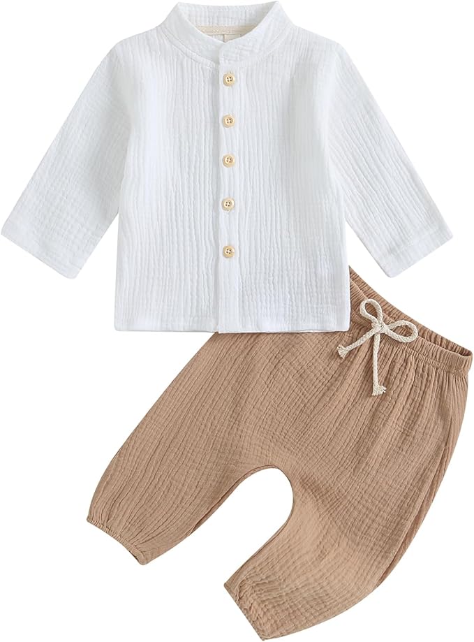 Baumwolle Leinen Zweiteiler Baby Urlaub