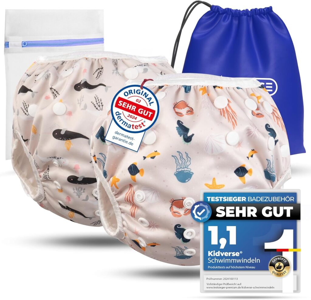 Wiederverwendbare Schwimmwindeln für den Urlaub mit Baby